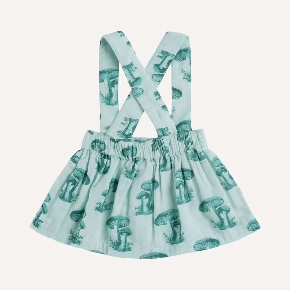 Kate Quinn Toddler Suspender Skirt, Blue Wild Mushroom, Size 18-24m, NWT - Picture 2 of 7